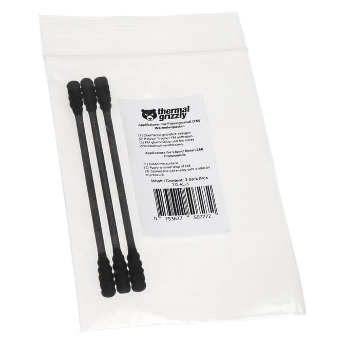 Thermal Grizzly Applikatoren f&uuml;r Fl&uuml;ssigmetall W&auml;rmeleitpasten - 3 St&uuml;ck image number 2