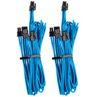 Corsair Premium Sleeved PCIe Dual-Kabel, Doppelpack (Gen 4) - blau