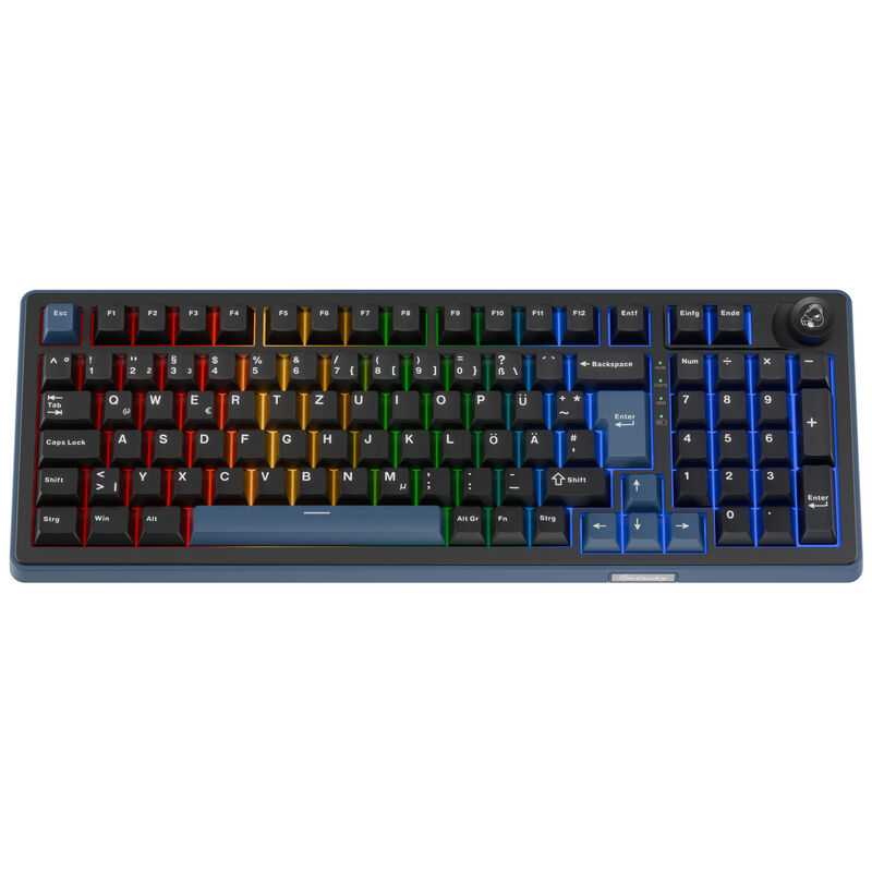 Ducky OK-M 98 Gaming-Tastatur, 98%, Hot-Swap-fähig, RGB, ISO - KTT Linear