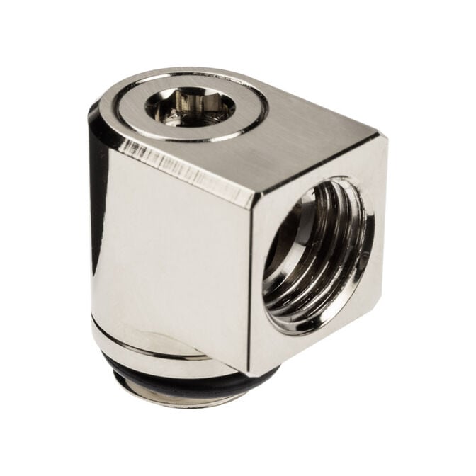 EK Water Blocks EK-Torque Micro Adapter 90 Grad G1/4 Zoll AG auf G1/4 Zoll IG - drehbar, nickel image number 0