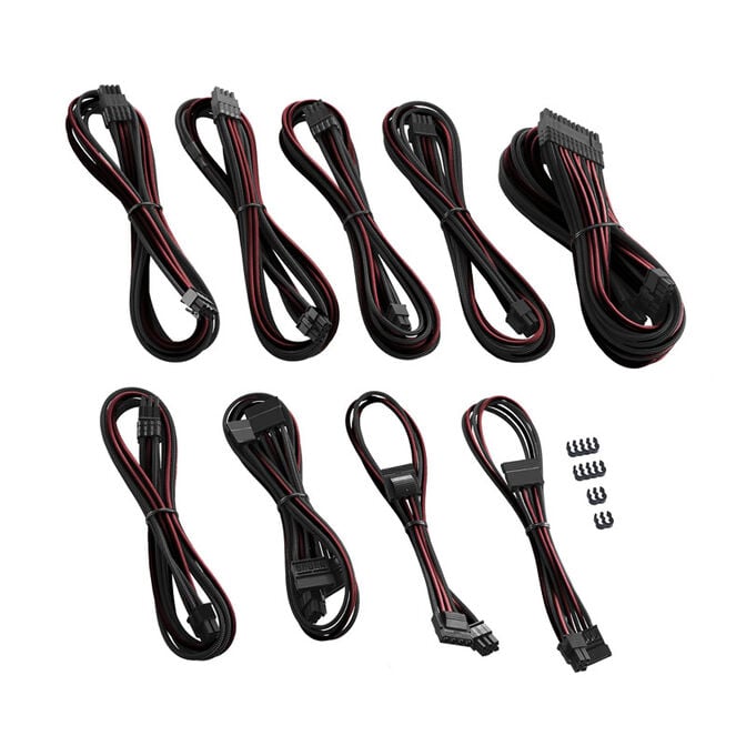 CableMod C-Series PRO ModMesh Cable Kit f&uuml;r Corsair AXi/HXi/RM (Yellow Label) - schwarz/blutrot image number 1