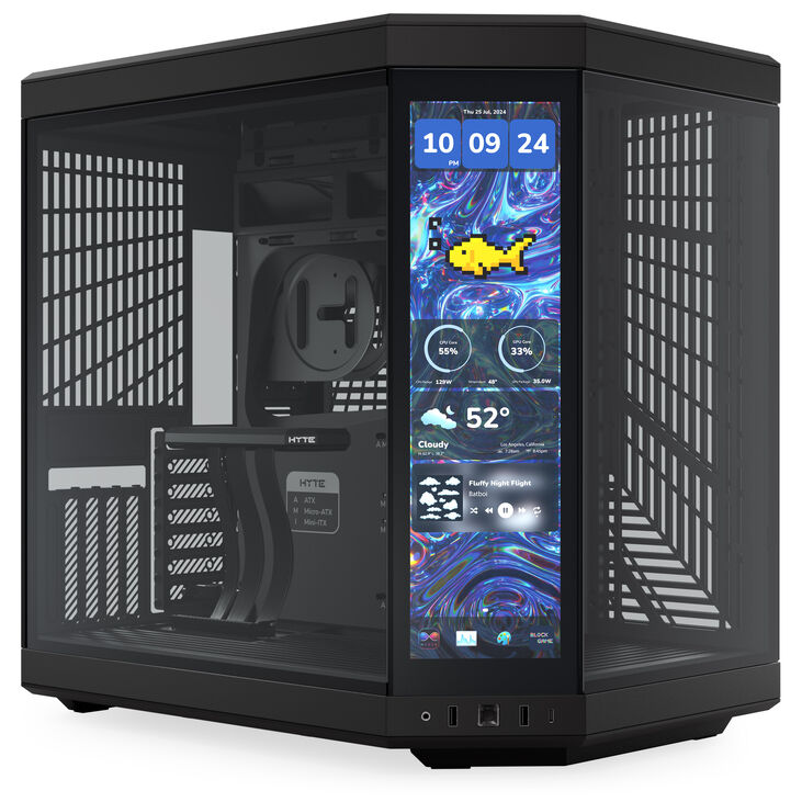 Hyte Y70 Touch Infinite PC-Gehäuse, Midi Tower, Tempered Glass - schwarz image number 0
