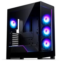 Phanteks NV5X PC-Geh&auml;use, Midi-Tower, E-ATX, Tempered Glass, ARGB - schwarz