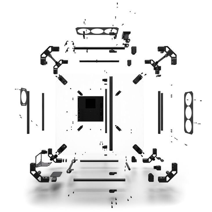 Alphacool Apex Skeleton Gehäuse, Midi-Tower, ATX - Carbon/schwarz image number 8