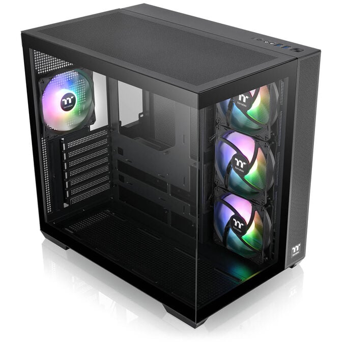 Thermaltake View 380 TG ARGB PC Case, Mid Tower, ATX, ARGB, Tempered Glass - Black image number 7