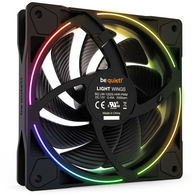 be quiet! Light Wings ARGB PWM Fans Triple Pack - 120mm, black, High Speed image number 2