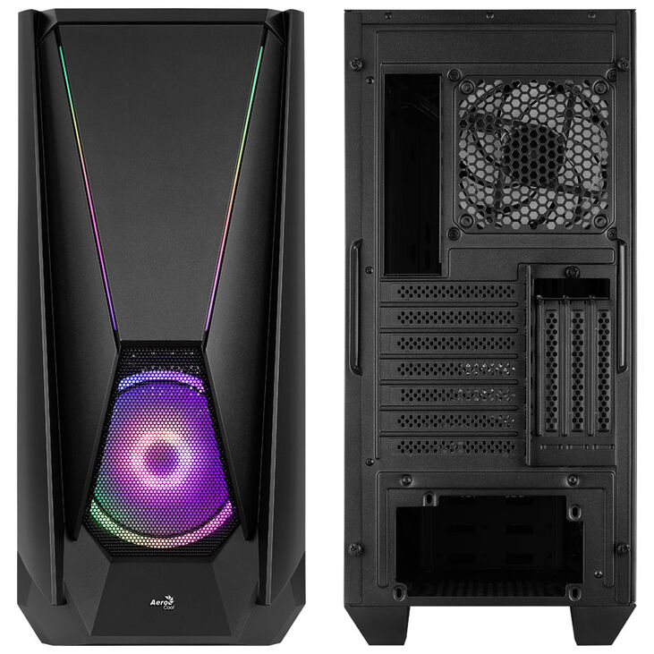 Aerocool Visor Midi-Tower, Tempered Glass - schwarz image number 2