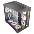 Antec C5 Computer Case, Mid-Tower, ATX, RGB, Tempered Glass - black image number null
