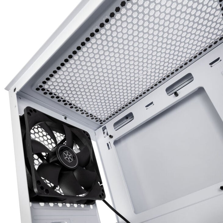 SilverStone Fara H1M Micro-ATX Gehäuse, Tempered Glass - weiß image number 9