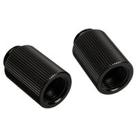 Bitspower Touchaqua Adapter gerade G1/4 Zoll AG auf G1/4 Zoll IG - 2er Pack, 25mm, schwarz