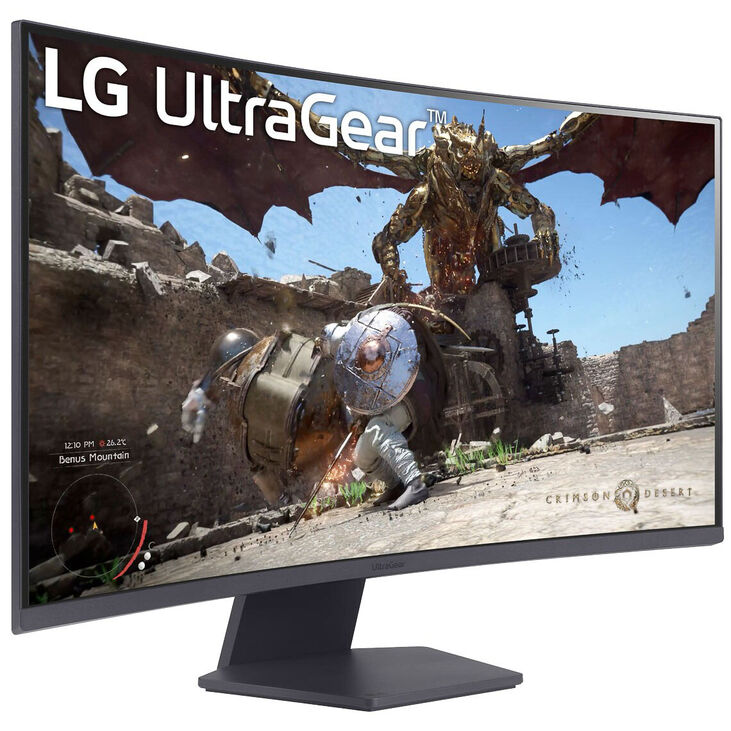 LG UltraGear 32GS60QC-B, 32 inch Curved Gaming Monitor, 180Hz, VA, AMD FreeSync image number 3
