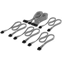 Corsair Kabelset, Type 4, DC Cable Starter Kit, einzeln ummantelt - schwarz / wei&szlig;