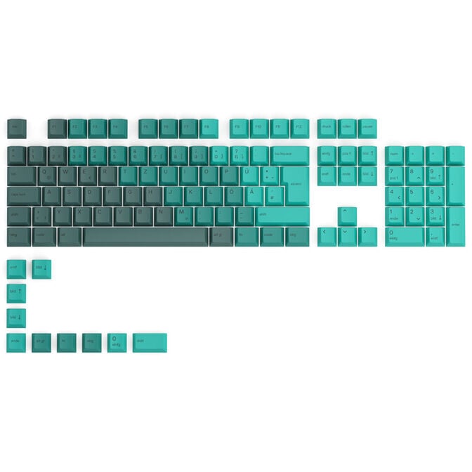 Glorious GPBT Keycaps - 115 PBT keycaps, ISO, DE layout, Rain Forest image number 0