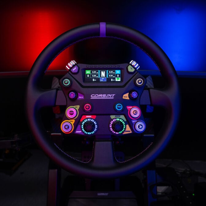 CONSPIT 310 APEX Steering Wheel, ARGB, 2.99&rdquo; Display, Dual Paddles - Black, 310mm image number 11