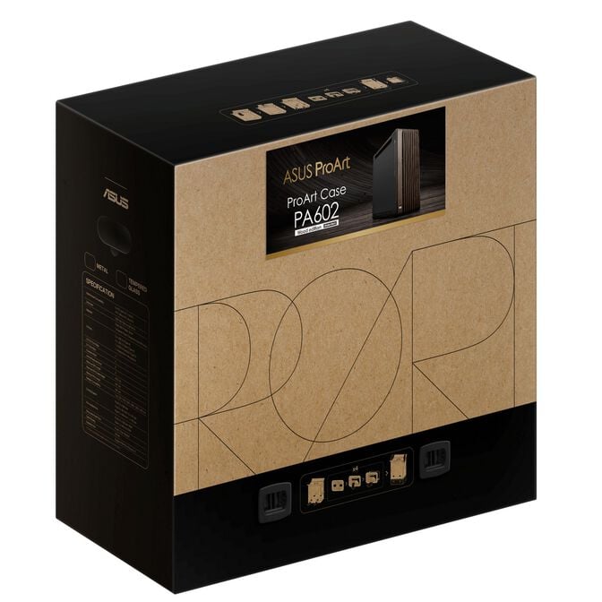 ASUS ProArt PA602 PC-Geh&auml;use, Midi-Tower, E-ATX - schwarz/braun, Holz image number 17