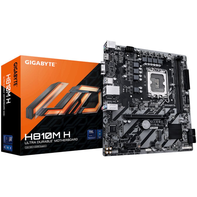 GIGABYTE H810M H motherboard, LGA 1851 socket, Intel H810, Micro-ATX, DDR5 image number 0