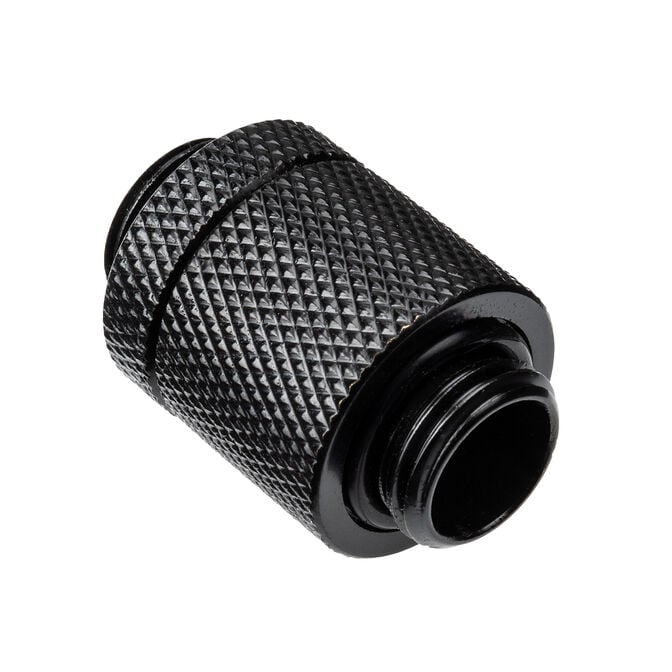 Alphacool ES D-Plug, 20mm, G1/4 IG to G1/4 IG - Deep Black image number 0