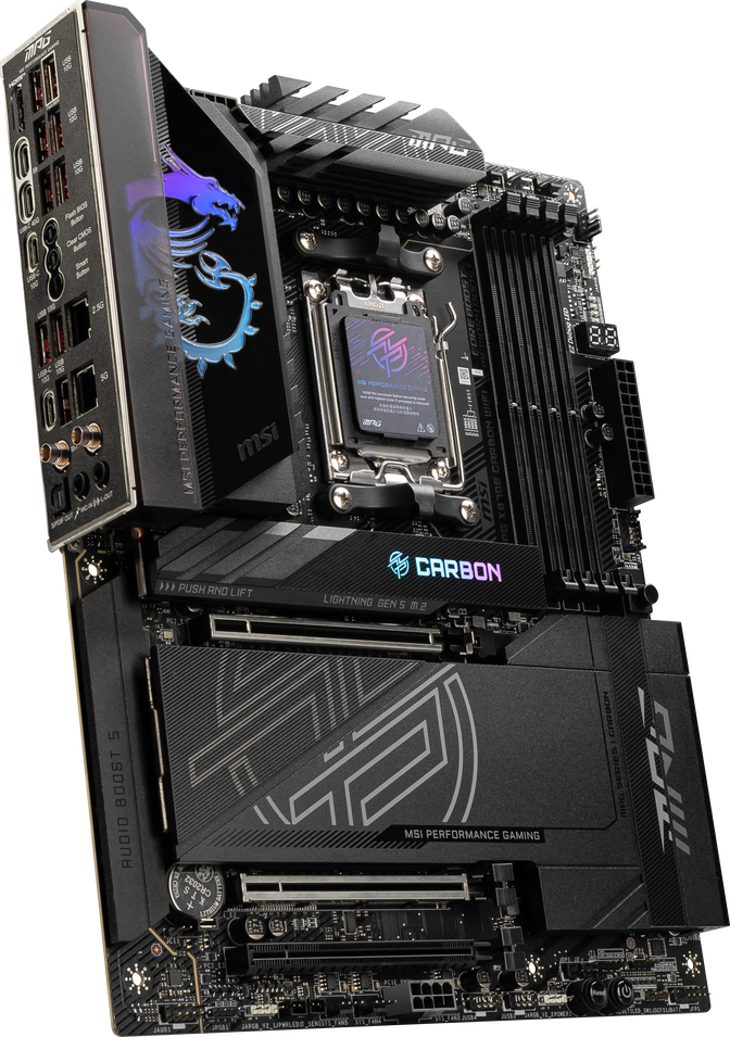 MSI MPG X870E Carbon WiFi Mainboard, Sockel AM5, AMD X870E, ATX, DDR5 image number 3