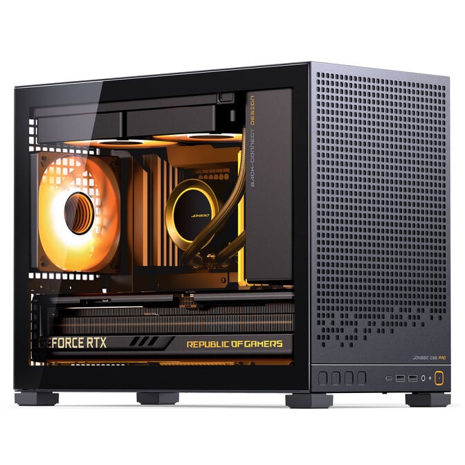 Jonsbo D32 PRO Black PC-Geh&auml;use, Mini-Geh&auml;use, mATX, Tempered Glass - schwarz image number 4