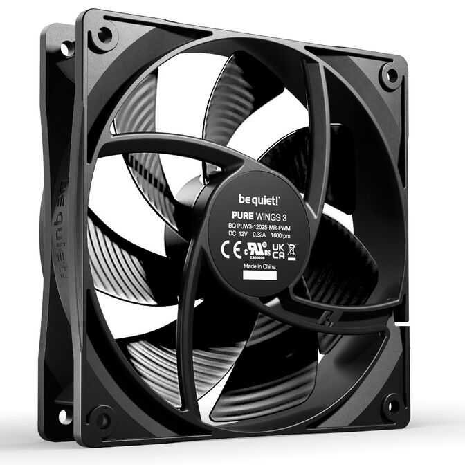 be quiet! Pure Wings 3 L&uuml;fter, PWM - schwarz, 120mm, 3er-Pack image number 2