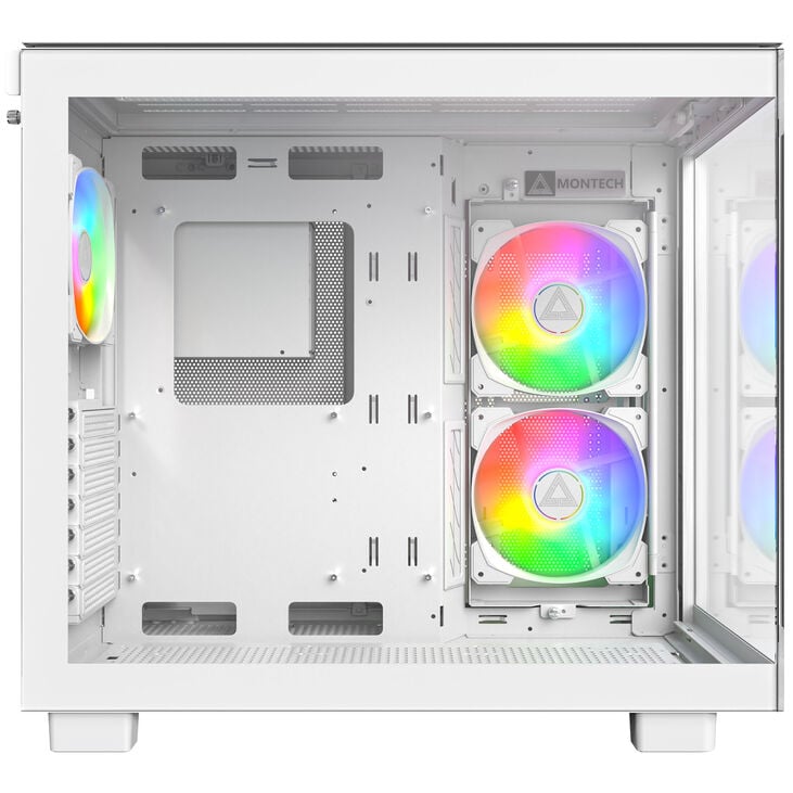 Montech KING 65 PRO PC Case, Mid Tower, ATX, ARGB, Tempered Glass - White image number 2