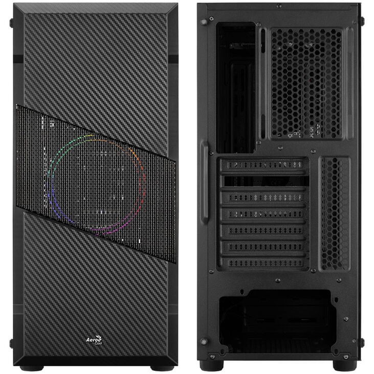 Aerocool Menace Saturn FRGB Midi-Tower, Tempered Glass - schwarz image number 2