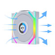 Lian Li UNI FAN SL Wireless LCD Fan, ARGB, PWM, 3-Pack incl. Controller - 120 mm, white image number null