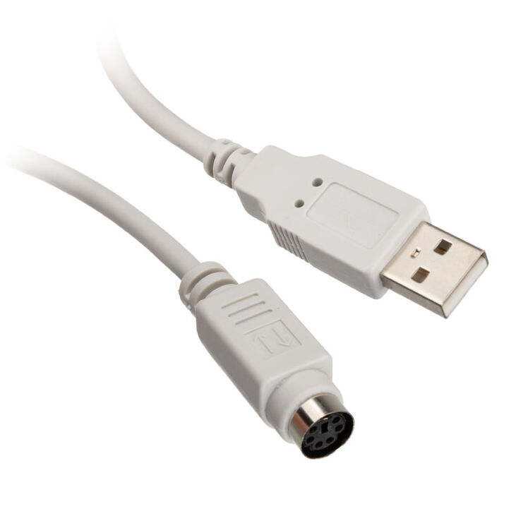 InLine USB Adapter Kabel, USB Stecker A auf PS/2 Buchse - 0,2m image number 1