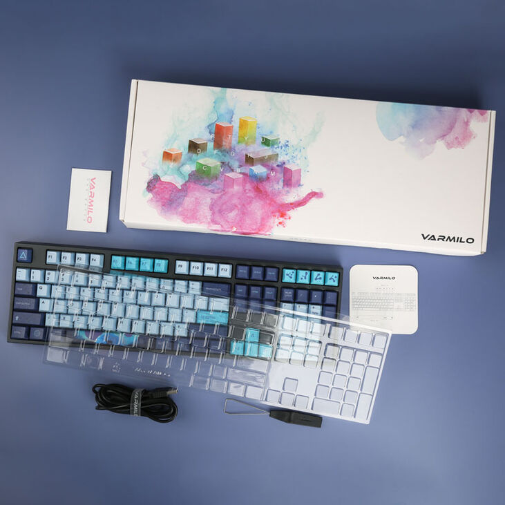 Varmilo VEA108 Aurora Gaming Tastatur, MX-Brown, weiße LED - US Layout image number 9