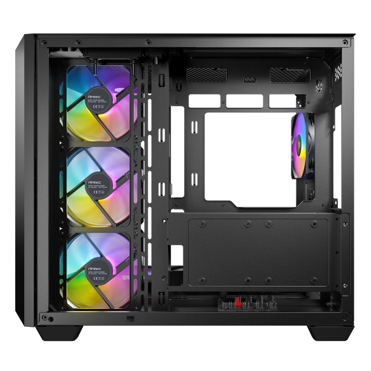 Antec C5 Computer Case, Mid-Tower, ATX, RGB, Tempered Glass - black image number 4
