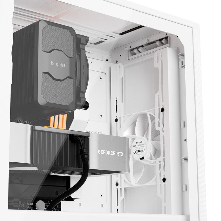 be quiet! Pure Base 501 Airflow PC-Gehäuse, Midi-Tower, ATX, Tempered Glass - weiß image number 5