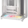 Corsair AIR 5400 LX-R LINK PC Case, Mid Tower, Tempered Glass, RGB - includes 3x 120mm Fans, white image number null