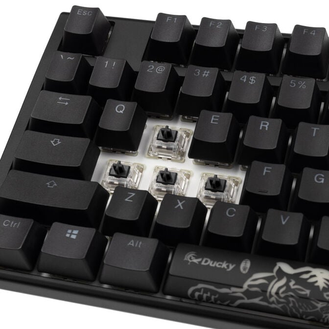 Ducky One 3 Classic Black/White TKL Gaming Keyboard, RGB LED - MX-Black (US) image number 4