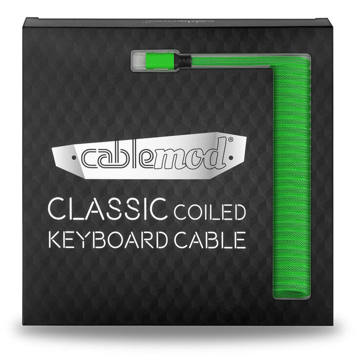 CableMod Classic Coiled Keyboard Cable USB-C zu USB Typ A, Viper Green - 150cm image number 3