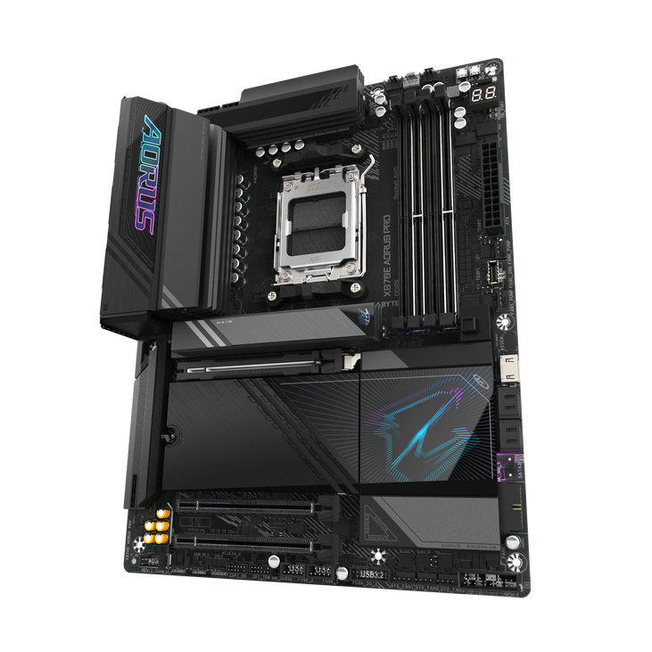 Gigabyte X870E AORUS Pro Mainboard, Sockel AM5, AMD X870E, ATX, DDR5 image number 3