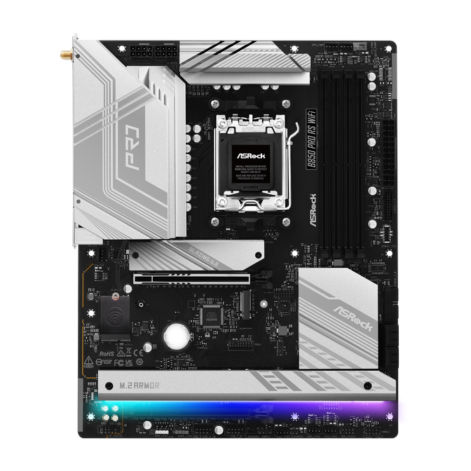 ASROCK B850 Pro RS WiFi Mainboard, Sockel AM5, AMD B850, ATX, DDR5 image number 3