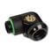 Bitspower Multi-Link Adapter Connection 90 Degrees G1/4 Inch Female Thread to 12mm Outer Diameter Hard Tube - Rotatable, Black