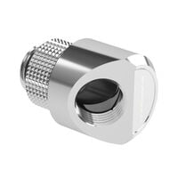 Barrow Adapter 45 Grad G1/4 Zoll AG auf G1/4 Zoll IG - drehbar, silber