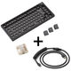 Glorious GMMK Pro Black Phantom Gaming Keyboard, GPBT Keycaps, Gateron Clear Switches - incl. Coiled Cable