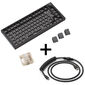 Glorious GMMK Pro Black Phantom Gaming Keyboard, GPBT Keycaps, Gateron Clear Switches - incl. Coiled Cable