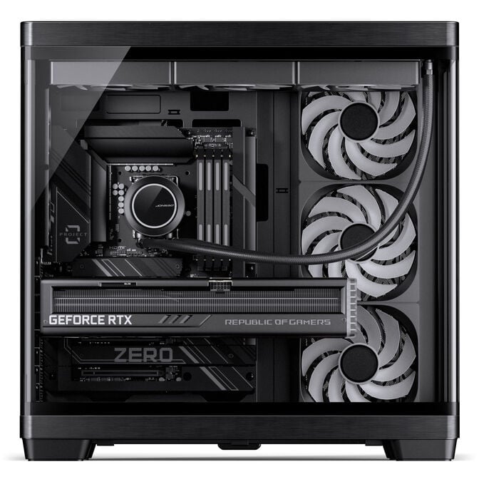 Jonsbo TK-4 Geh&auml;use, Midi-Tower, ATX, Tempered Glass - schwarz image number 8