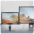 AXAGON HMC-STND Stand for Laptops and Tablets, USB-C Hub - silver image number null