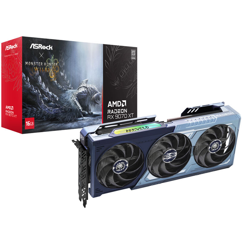 ASRock Radeon RX 9070 XT Monster Hunter Wilds Edition 16GB Grafikkarte, 16384 MB GDDR6 Image