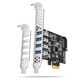 AXAGON PCEU-43RS PCIe Adapter 4x USB3.0 UASP VIA, 15-pin SATA power supply