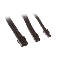 SilverStone 8-Pin-PCIe auf 6+2-Pin-PCIe Verl&auml;ngerung - 250mm schwarz