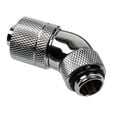 Alphacool HF Connection 45 Degree G1/4 Inch Female Thread to 13/10mm - Rotatable, Chrome Silver image number null
