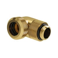Barrow Multi-Link Adapter Anschluss 90 Grad G1/4 Zoll AG auf 12mm AD Hardtube - drehbar, gold