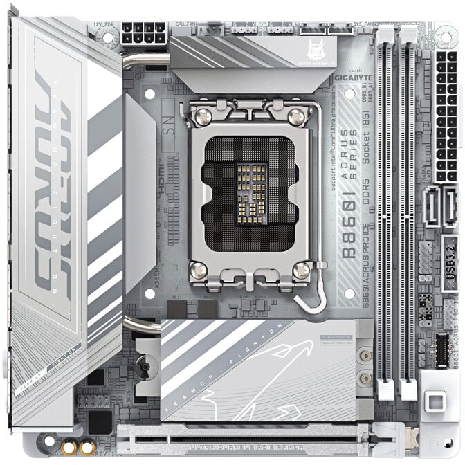 GIGABYTE B860I Aorus Pro ICE Motherboard, Socket LGA 1851, Intel B860, ITX, DDR5 image number 2