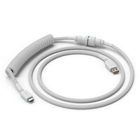 Glorious Coiled Cable Ghost White, USB-C auf USB-A Spiralkabel - 1,37m, weiß