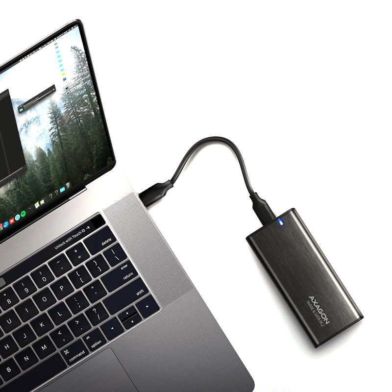 AXAGON EEM2-SB2 USB-C 3.2 Gen 2, M.2 SSD Gehäuse - schwarz